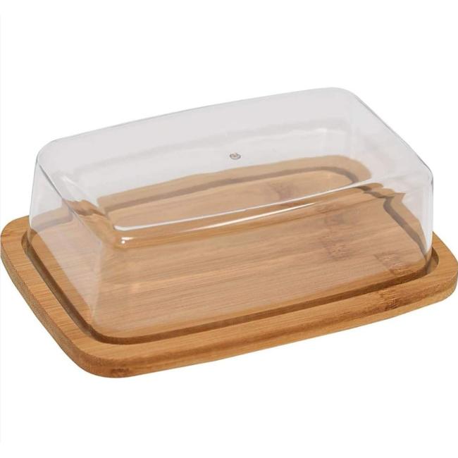 Bamboo Serving Dish, Cutting Board Clear Acrylic Cover